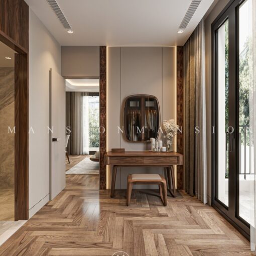 Bàn phấn gỗ óc chó BP-M008