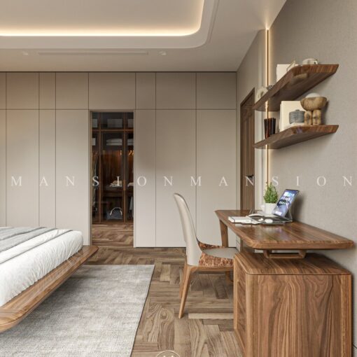 Alternative view of Bàn phấn gỗ óc chó BP-M011