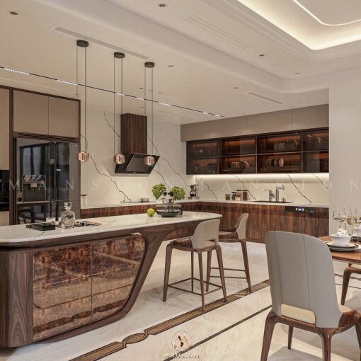 Tủ bếp gỗ óc chó TB-M014