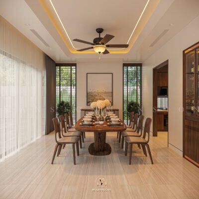 Bàn ăn gỗ óc chó BGA-M043 - Mẫu chính diện