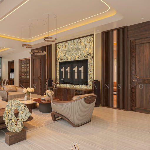 Sofa gỗ óc chó SF-M028