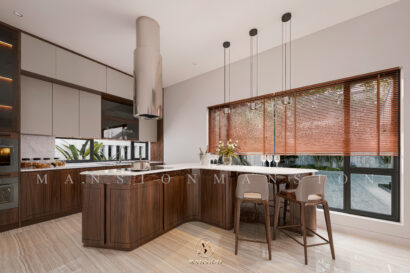 quầy bar gỗ óc chó