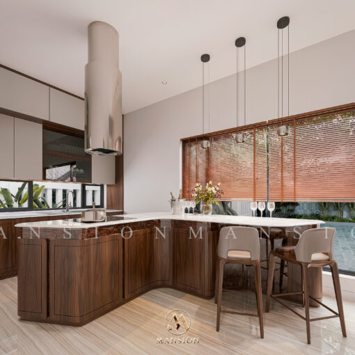 quầy bar gỗ óc chó