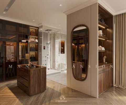 Thiết kế nội thất Villas gỗ óc chó hiện đại Ms. Ha Thu