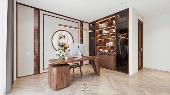 Thiết kế nội thất Villas gỗ óc chó hiện đại Ms. Ha Thu