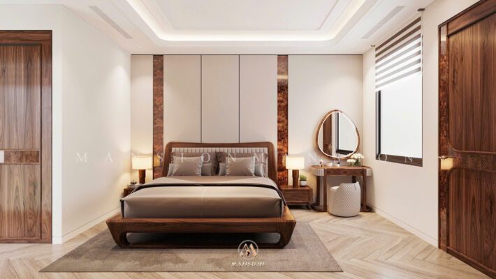 Thiết kế nội thất Villas gỗ óc chó hiện đại Ms. Ha Thu