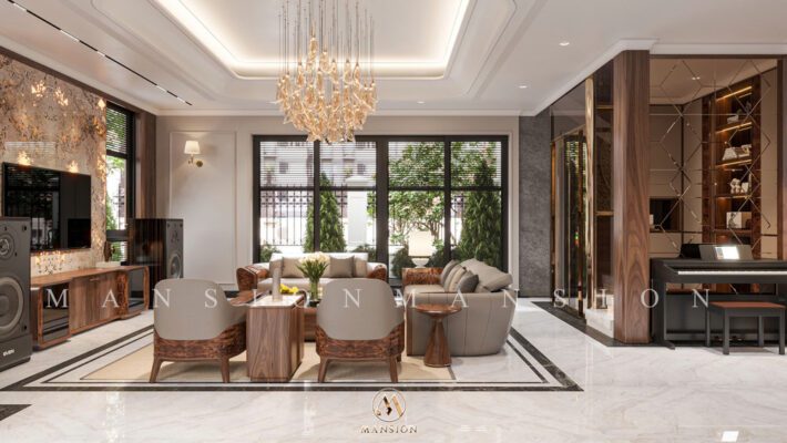 Bàn ghế ăn gỗ óc chó - Nội thất Mansion cao cấp