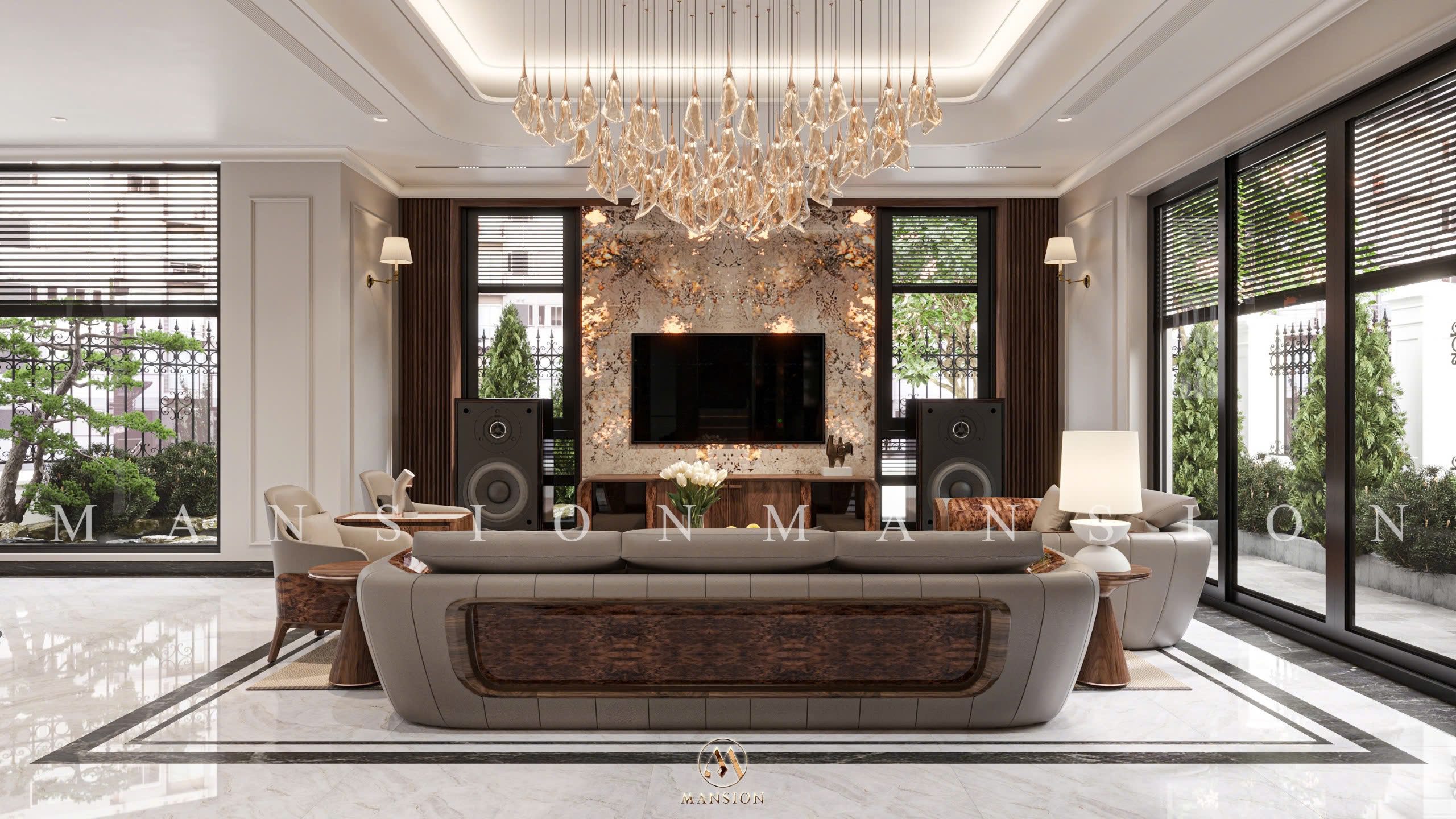 Kệ tivi gỗ óc chó KTV-M032