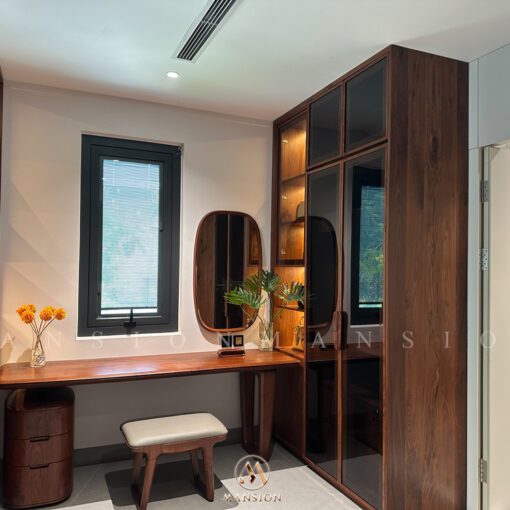 Bàn phấn gỗ óc chó BP-M006