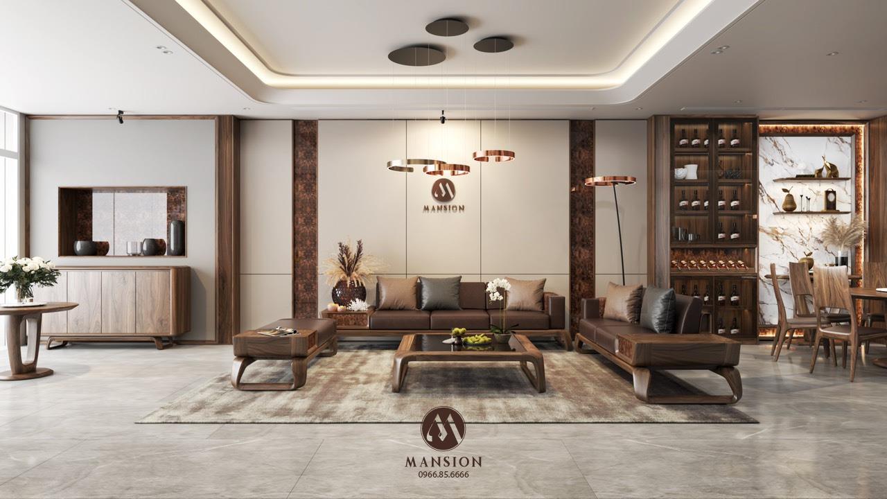 Showroom nội thất gỗ óc chó ở Hà Nội