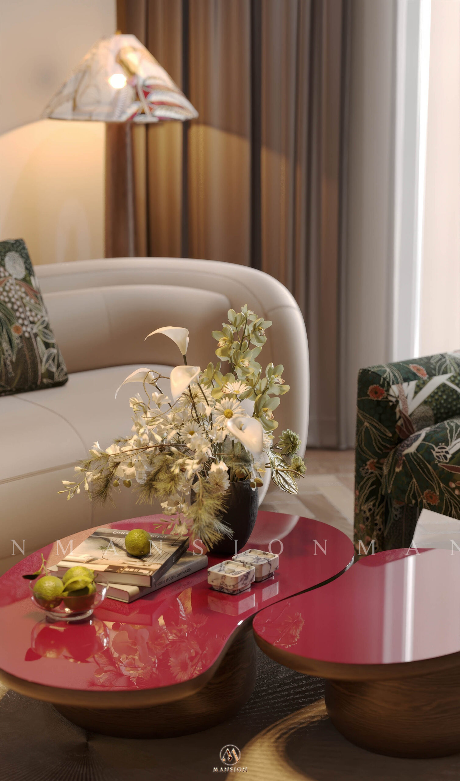 Nội thất phòng khách gỗ óc chó cao cấp - so sánh với gỗ sồi