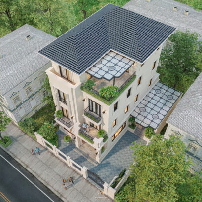 Biệt thự Neo Classic 650m² Hà Nội - Góc nhìn 3 toàn cảnh