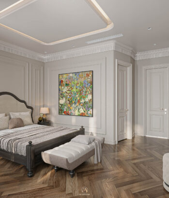 Phòng ngủ Neo Classic gỗ sồi Mỹ ấm áp - Vinhomes Cổ Loa Mansion