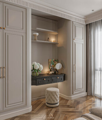Phòng ngủ Neo Classic gỗ sồi Mỹ ấm áp - Vinhomes Cổ Loa Mansion