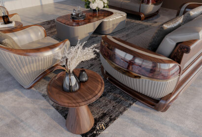 Sofa gỗ óc chó giá bao - Nội thất Mansion cao cấp