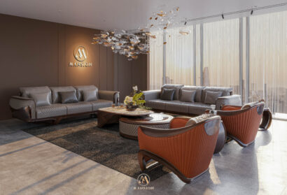 Sofa gỗ óc chó xu hướng - Nội thất Mansion cao cấp